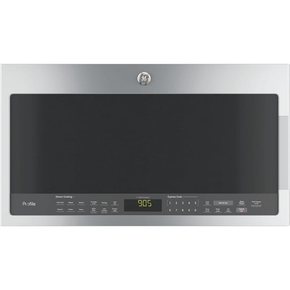 GE Profile Four à Micro-Ondes de 2,1 Pi3 à Hotte Intégrée en Acier Inoxydable PVM2188SJC