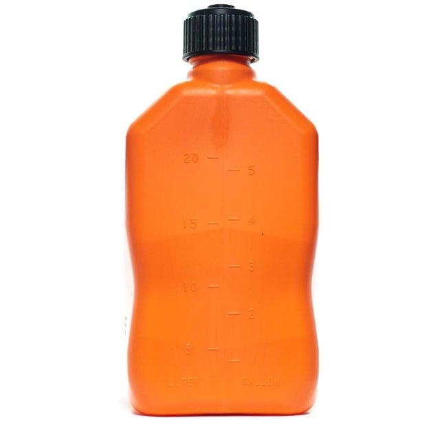 VP Racing Contenant de Rangement pour Liquides 3572-CA Motorsport; Orange; 5,5 Gallons; Autoportant; Polyéthylène; Forme Carrée; avec Bouchon; Simple