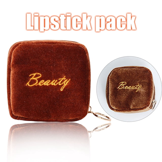 La Fermeture Éclair du Mignon et Super Mini Sac-Poignet Contient le Rouge à Lèvres