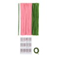 thumbnail image 3 of KLKCMS Pipe Cleaner Flower Kit Soft Floral Wires for Family Art Project Activity Friend Kit for 5 tulips, 3 of 9