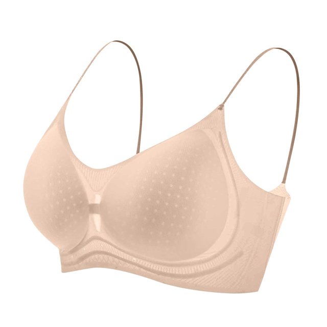 Lenpel Women's Seamless Bras Wirefree Spaghetti Strap Soft Support Full Coverage Bralettes Comfortable Everyday Bras
