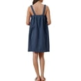 thumbnail image 3 of INSPIRE CHIC Women's Terry Wrap Bathrobe Spa Robe for Gym Pool Shower Bath Towel Robe Shower Dress XS Navy, 3 of 6