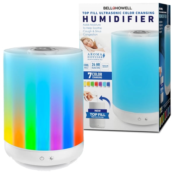 Bell + Howell Humidifier Top Fill Diffuser 4L Cool Mist Air