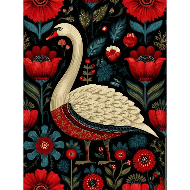 Qisvanset Ginger Cat Portrait Canvas Print 12x16 Inch Cafe Wall Art