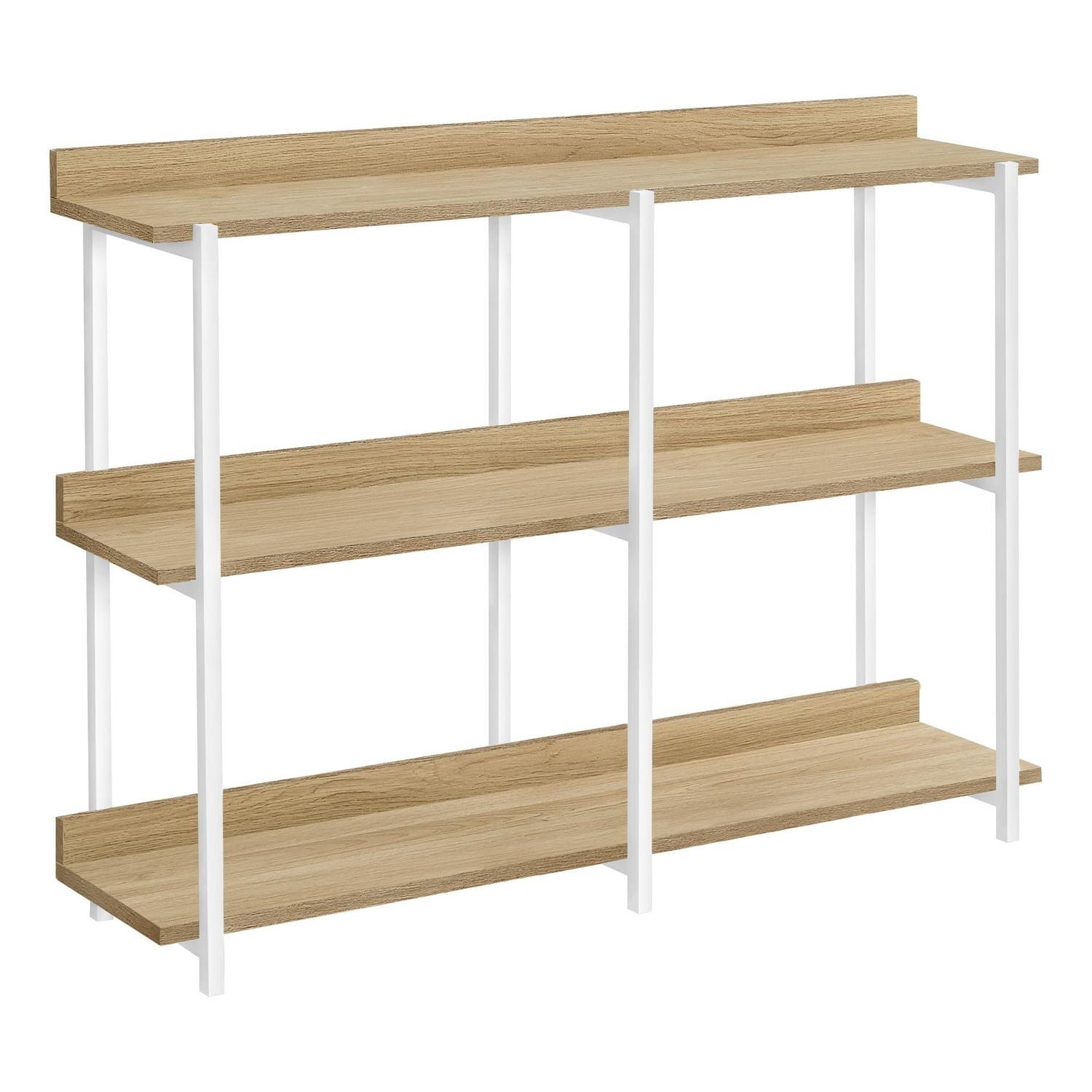 Monarch Specialties Table D'appoint, Console, Entrée, Étroit, Sofa, Salon, Chambre À Coucher, Métal, Stratifié, Naturel, Blanc, Contemporain, Moderne