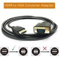 thumbnail image 5 of Construction Durable : Câble Convertisseur HDMI vers VGA, Longueur de 6 Pieds, Prend en Charge une Haute Résolution Complète 1080P, Puce IC Active Intégrée pour Signal Direct, 5 of 5
