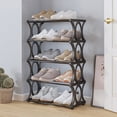 thumbnail image 2 of SLYNSHome 5-Tier Shoe Rack Organizer Metal Shelves for Closet Entry Dorm, Easy Assembly No Tools Needed, Sturdy & Ventilated - Black, 2 of 9