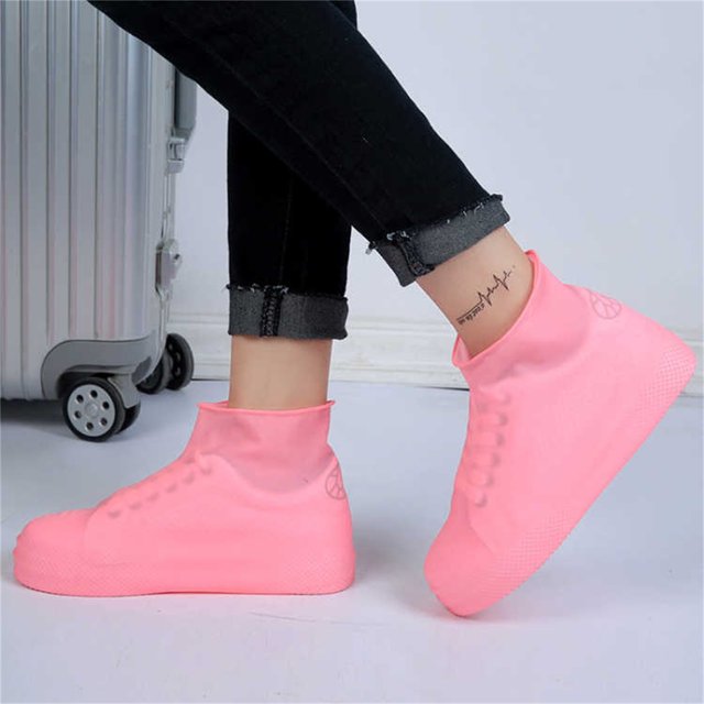 Couvre-chaussures Réutilisables, Surchaussures Imperméables, Protecteurs Antidérapants pour Pluie et Neige, Design en Émulsion Durable, Pliables pour Activités Extérieures, Cyclisme et Randonnée