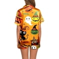 thumbnail image 3 of Kcodviy Pyjama Décontracté d'Halloween Imprimé pour Femmes Ensemble de Pyjama pour Femmes Ensemble Pyjama et Short Ensemble de Pyjama pour Femmes Pyjama pour Ados Ensemble Satin Pyjama Bedhead, 3 of 6