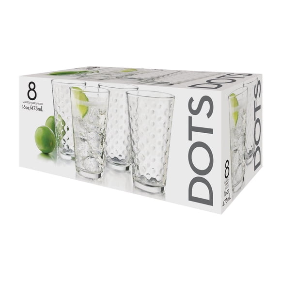 Ensemble de verre à pois