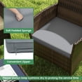 thumbnail image 2 of Gymax 4PCS Patio Rattan Conversation Furniture Set Outdoor w/ Grey Cushion, 2 of 9