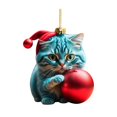 thumbnail image 2 of Christmas Cat Decoration 2023 Decorative Bag Holiday Christmas Tree Pendants E, 2 of 9