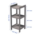 thumbnail image 3 of ITY International - 3 Tier MDF Shelving Unit, 13.5" x 30.9" x 13", Taupe Grey, 3 of 4
