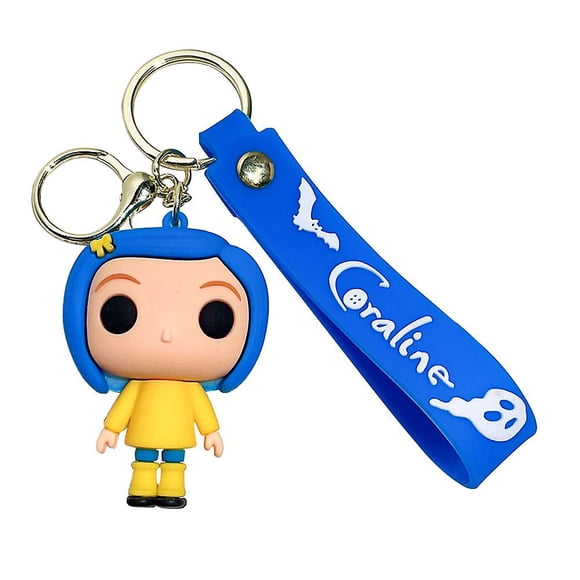Horror Movie Coraline & the Secret Door Coraline Keychain Cartoon Figure Backpack Keyring Accessories for Movie Fans Gifts