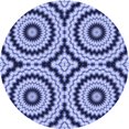 thumbnail image 1 of Ahgly Company Tapis d'Intérieur Lavable en Machine Carré Transitionnel Bleu Saphir, 3 Pieds Carré, 1 of 7
