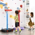 thumbnail image 3 of Gymax Portable 2 in 1 Kids Basketball Hoop Stand w/ Ring Toss & Storage Box Purple, 3 of 10