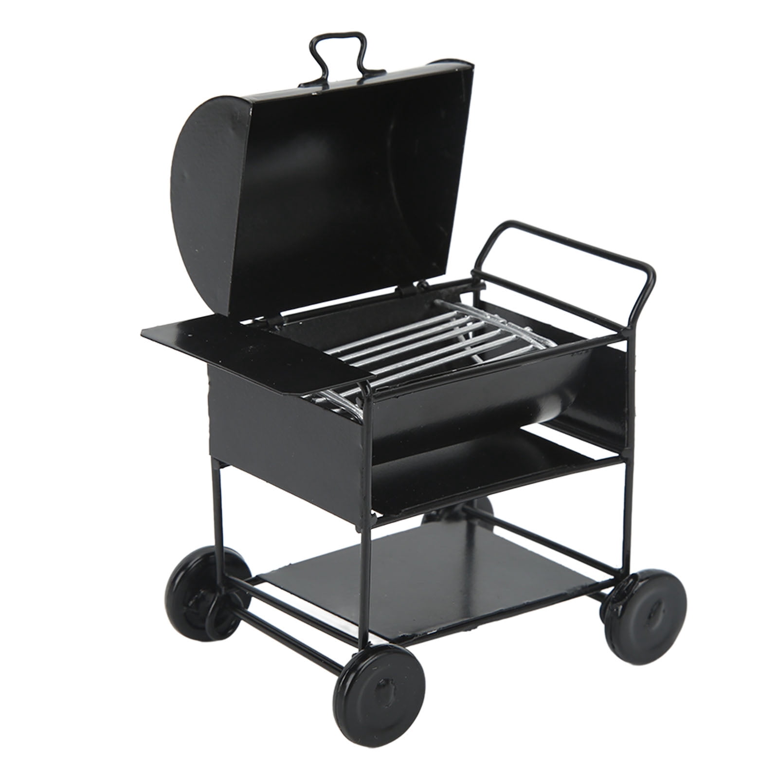 1/12 BBQ Grill Model, Mini BBQ Grill Model Light Iron Highly Emulational Strong Not Easily Deformed Black  For Decoration