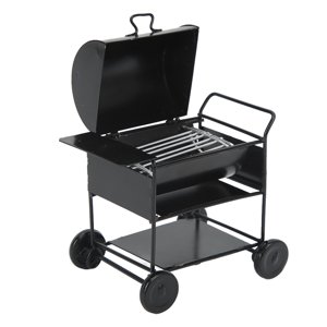 1/12 BBQ Modèle de grille, Mini BBQ Modèle de grille Fer léger hautement émulationnel Forte pas facilement déformée Noir pour la décoration