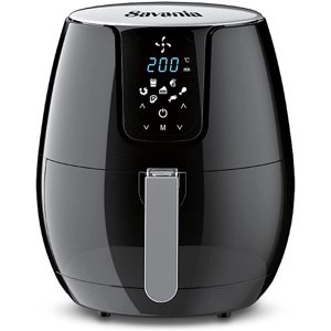 Savania 4.8 Quart Air Fryer, Non-stick Basket - Digital Touch Screen, 7 Cooking Pre-sets