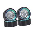 thumbnail image 3 of Bunblic 4 Pieces Aluminium Rims RC Wheel Rim Hub Metal 1.3'' RC Tire Wheel for 1:18 1:24 RC SCX24 Truck Hobby Vehicle DIY Modified Multicolor, 3 of 8