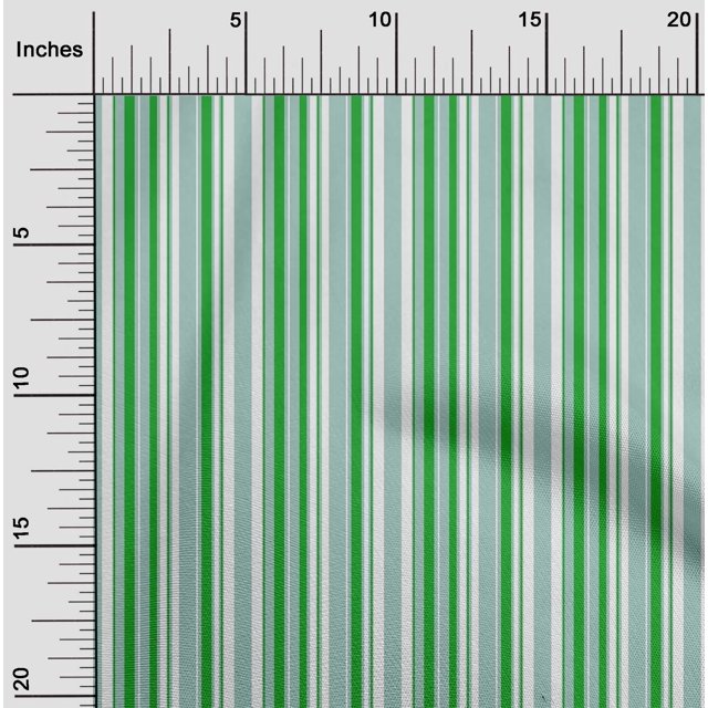 oneOone Polyester Lycra Aquamarine Fabric Stripes Sewing Material Print Fabric By The Yard 56 Inch Wide