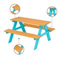 thumbnail image 3 of Teamson Kids Ensemble Table et Chaise de Pique-Nique pour Enfants Jardin Extérieur Bois Pétrole, 3 of 10
