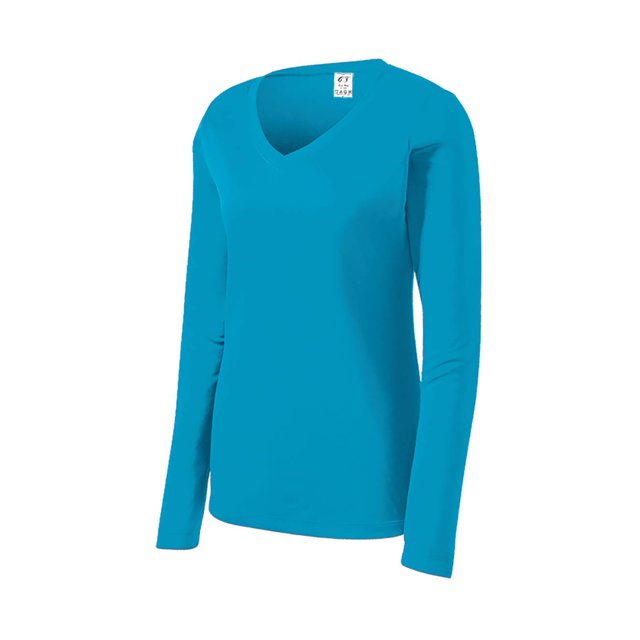 Gravity Threads T-Shirt à Manches Longues pour Femmes - Bleu Atomique - Très Petit