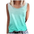 thumbnail image 1 of Dealovy Plus Size Tank Tops for Women Sleeveless Round Neck Basic Top Gradient Color Dressy Blouses, 1 of 4