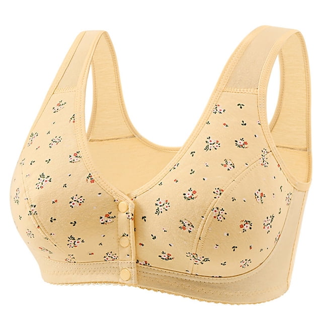 Kcodviy Women's Comfortable and Transparent Women Bras Wireless Full Coverage Shoulder Strap Cordless Backless Womens Plus Size Bras Spongeless with Convertible Shoulder Medium Bra Straps