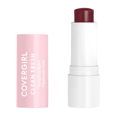 COVERGIRL Clean Fresh Tinted Lip Balm, Formulated with Hyaluronic Acid for 24HR Hydration, 100% Vegan & Cruelty-Free