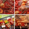 thumbnail image 2 of Round Stainless Steel BBQ Grill Roast Mesh Net Non-stick Barbecue Baking Pan, 2 of 7