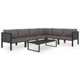 thumbnail image 4 of vidaXL Sofa Sectionnel d'Angle avec Accoudoir Gauche en Résine Tressée Anthracite, 4 of 8