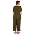 thumbnail image 4 of Inkmeso Ensemble de Pyjama à Manches Courtes pour Femmes, T-Shirt Henley et Ensemble de Vêtements de Nuit, 4 of 7