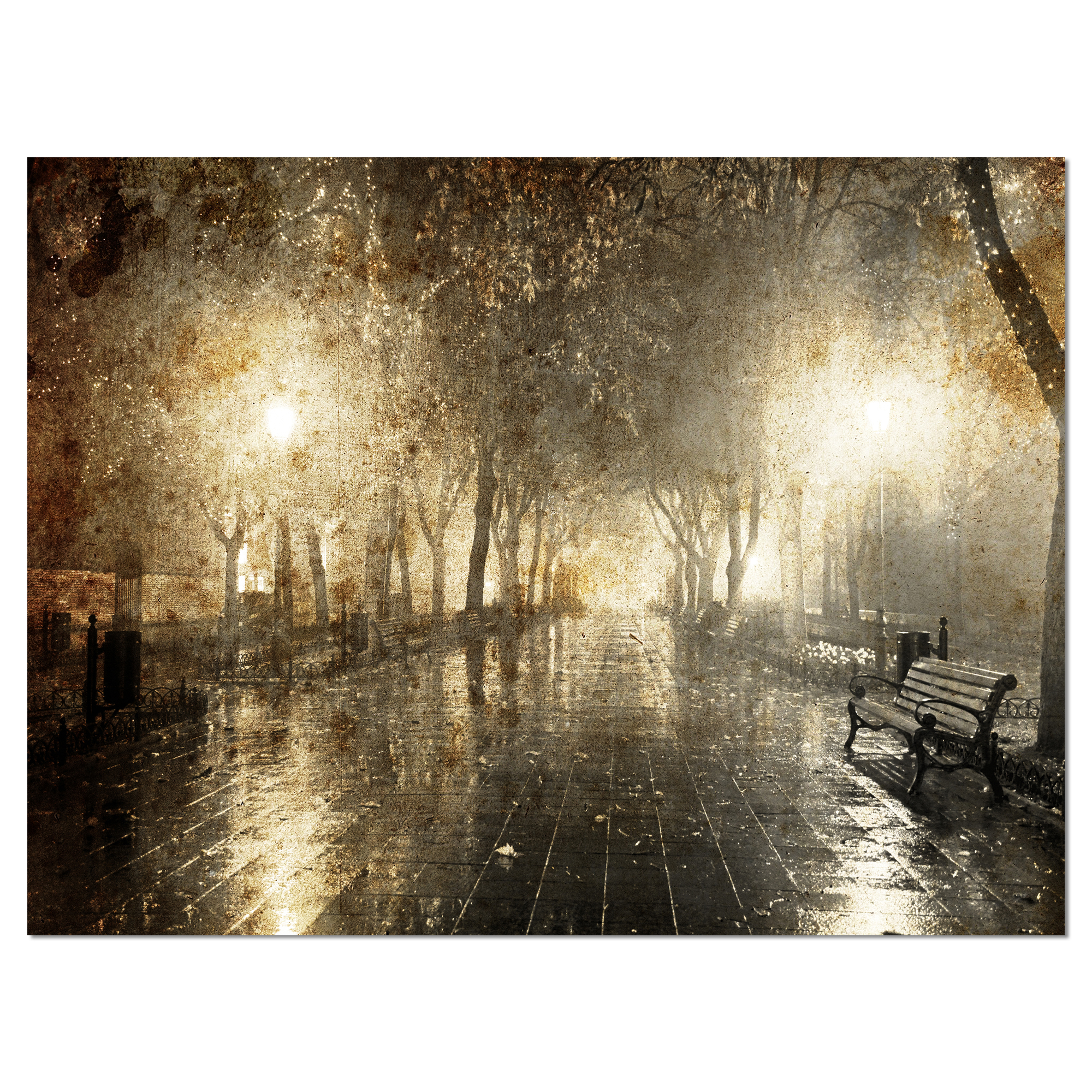 Tableau imprimée sur toile photographie Design Art Lumières la soir