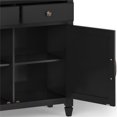 thumbnail image 4 of Connaught Armoire de Rangement d'Entrée Traditionnelle en Bois Massif de 40 Pouces de Large, Noire, 4 of 7