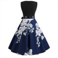thumbnail image 5 of SMihono Robes Bohèmes d'Été pour Femmes Grande Taille Mode Vintage Imprimé Col en V Sans Manches Robe Aguichant Évasée, 5 of 5