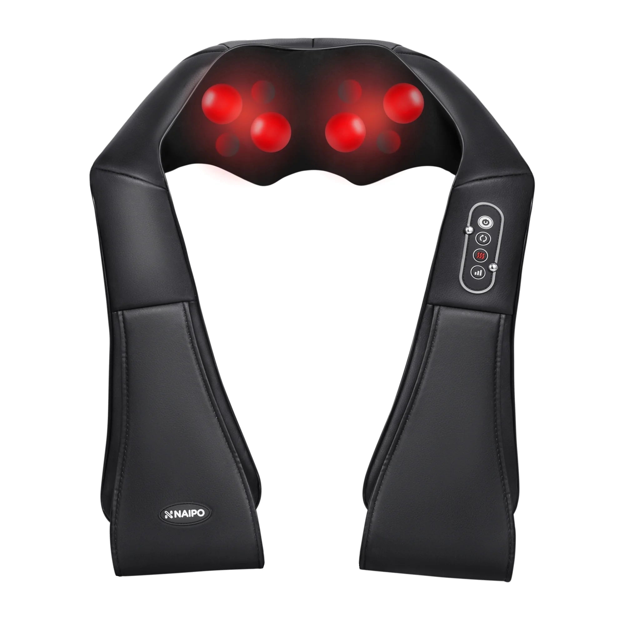 Naipo Shiatsu Back and Neck Massager with Heat Deep Kneading Massage for Neck, Back, Shoulder, Foot and Legs, Use at Home, Car, Office