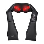 Naipo Shiatsu Back and Neck Massager with Heat Deep Kneading Massage for Neck, Back, Shoulder, Foot and Legs, Use at Home, Car, Office