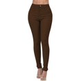 thumbnail image 2 of WTXUE Jeans Skinny Taille Mi-Haute Hyper Extensibles pour Femmes Brun, 2 of 6