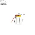 thumbnail image 2 of Pile Li-Ion 3,7 V 600 mAh 702035 Lithium Polymère Pile Rechargeable pour Casque Bluetooth Jouet GPS, 2 of 6