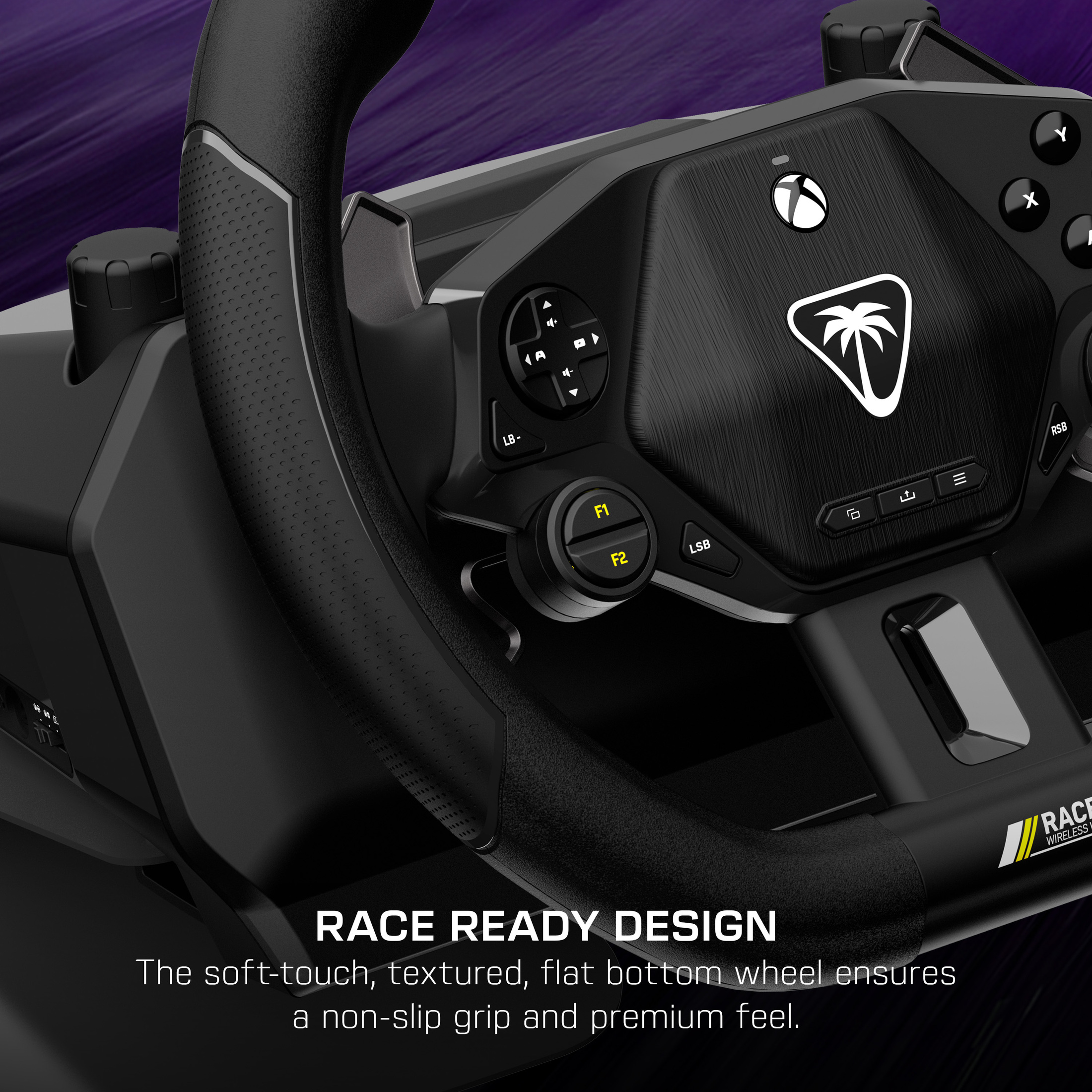 Système de volant de course sans fil Turtle Beach Racer (Noir) - Sous licence officielle pour Xbox Series X|S, Xbox One et Windows - Design complet, connexion sans fil fiable, jusqu'à 30 h d'autonomie
