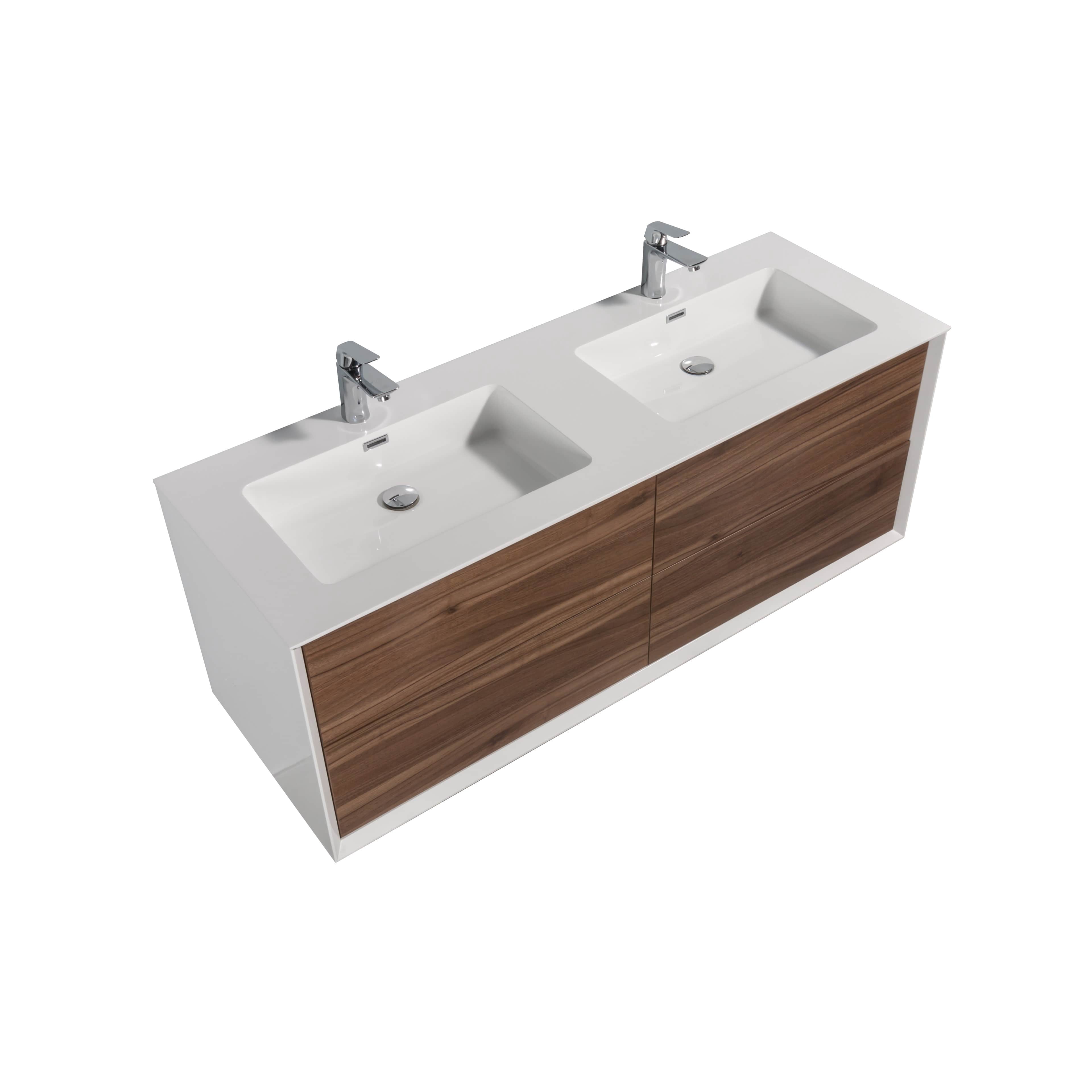 SERA Fleur Bathroom Vanity Walnut