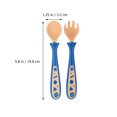 thumbnail image 3 of 1 Set Baby Utensils Spoon Fork Set with Case Bendable Training Tableware, 3 of 7