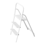 Esquirla 1:12 Miniature Ladder with Wide Pedal 1/12 Mini 3 Step Ladder for Yard Decor White