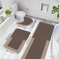 thumbnail image 4 of Ohufall 47in 3 Piece Bathroom Mat Set Rubber Back Non Slip Super Absorbent Washable For Home Hotel Shower, 4 of 9