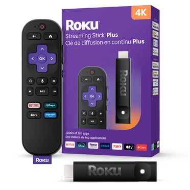 Roku® Streaming Stick Plus 2025 – 4K and HDR Roku Streaming Device for TV with Voice Remote – Free and live TV