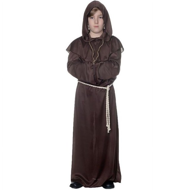 Underwraps UR25876MD Child Monk Robe Costume, Brown - Medium - Size 6-8