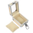 thumbnail image 1 of Single Grid Wrist Watch Box Stainless Steel Watch Box Case with Clear Lid, 1 of 9