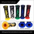 thumbnail image 5 of MYG 7/8\" 22mm Rubber Flame Handle Grips Flame Soft Motorcycle Handlebar Hand, 5 of 5