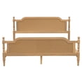 thumbnail image 4 of Euroco Lit Plateforme en Rotin en Bois Format Très Grand, Noyer, 4 of 10